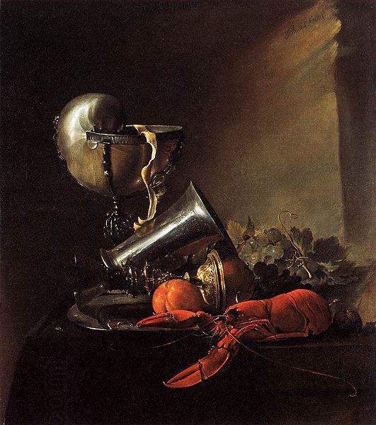 Jan Davidsz. de Heem Still Life with Lobster and Nautilus Cup (1634) by Jan Davidszoon de Heem Staatsgalerie Stuttgart China oil painting art